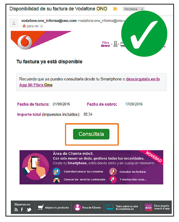 Factura Vodafone verdadera